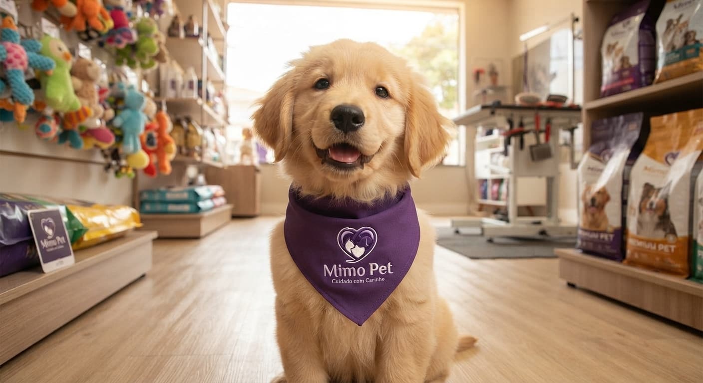 Cão cliente no espaço Mimo Pet